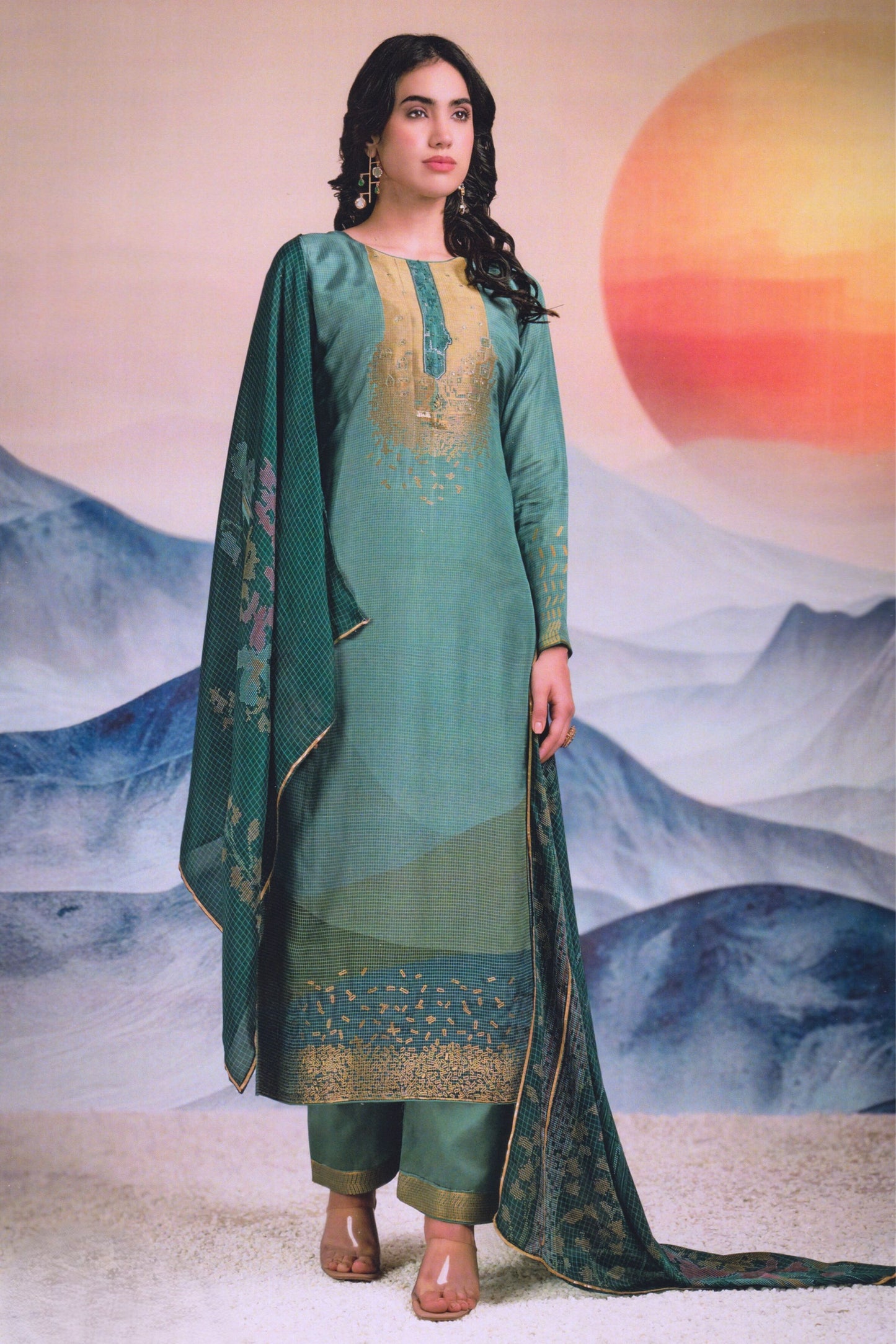 PAVTIRA SILK JACQUARD COLLECTION | NE-1007-B