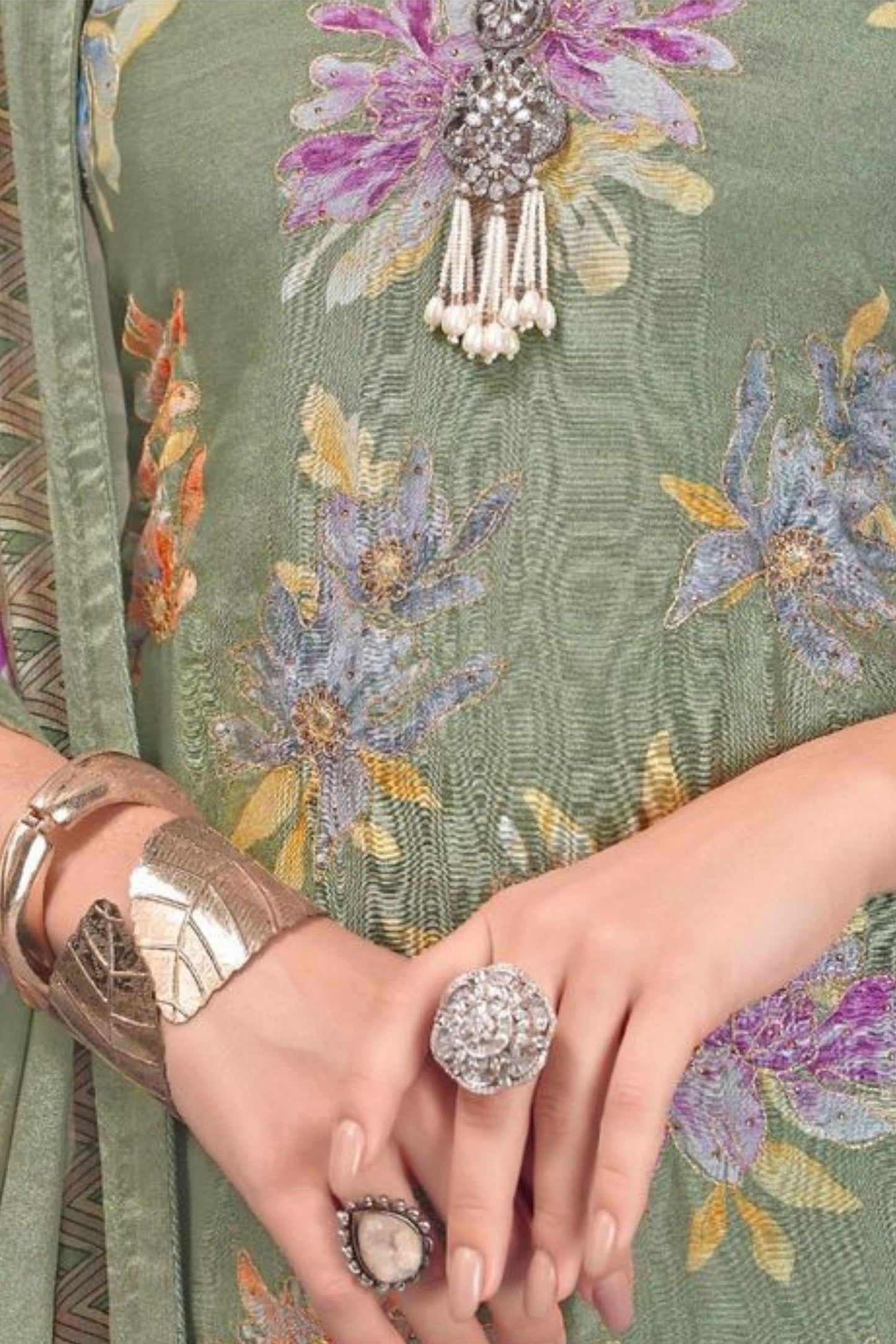 PURE MUSLIN ZARI EMBROIDERY PERFECTION | 55486-B