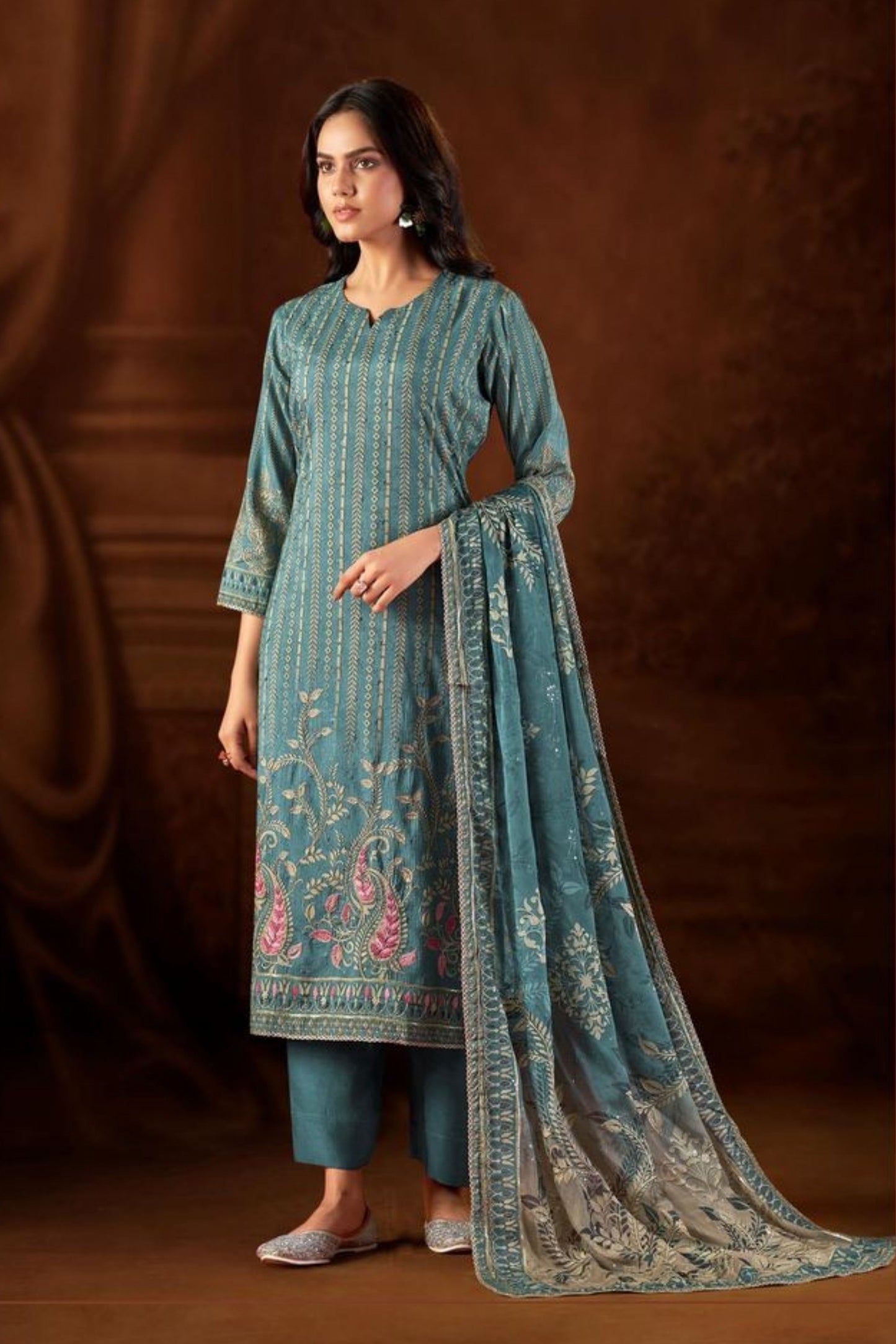 BAANI MUSLIN PRINTED EMBROIDERY COLLECTION | D-904