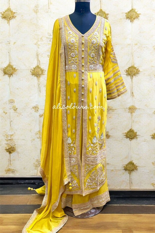 DESIGNERS LONG DRESS FLAPPER FULLY STITCHED DRESS