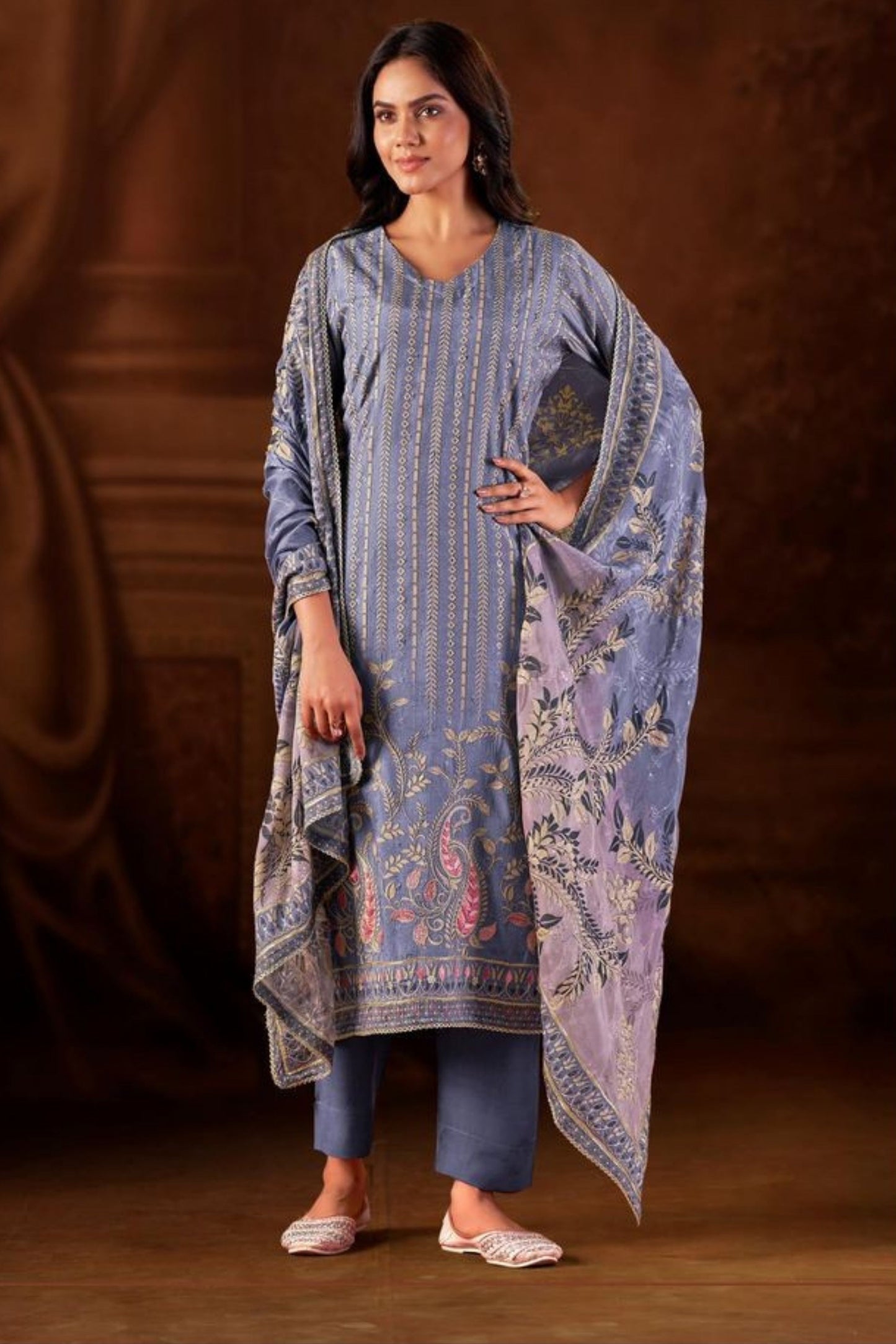 BAANI MUSLIN PRINTED EMBROIDERY COLLECTION | D-903