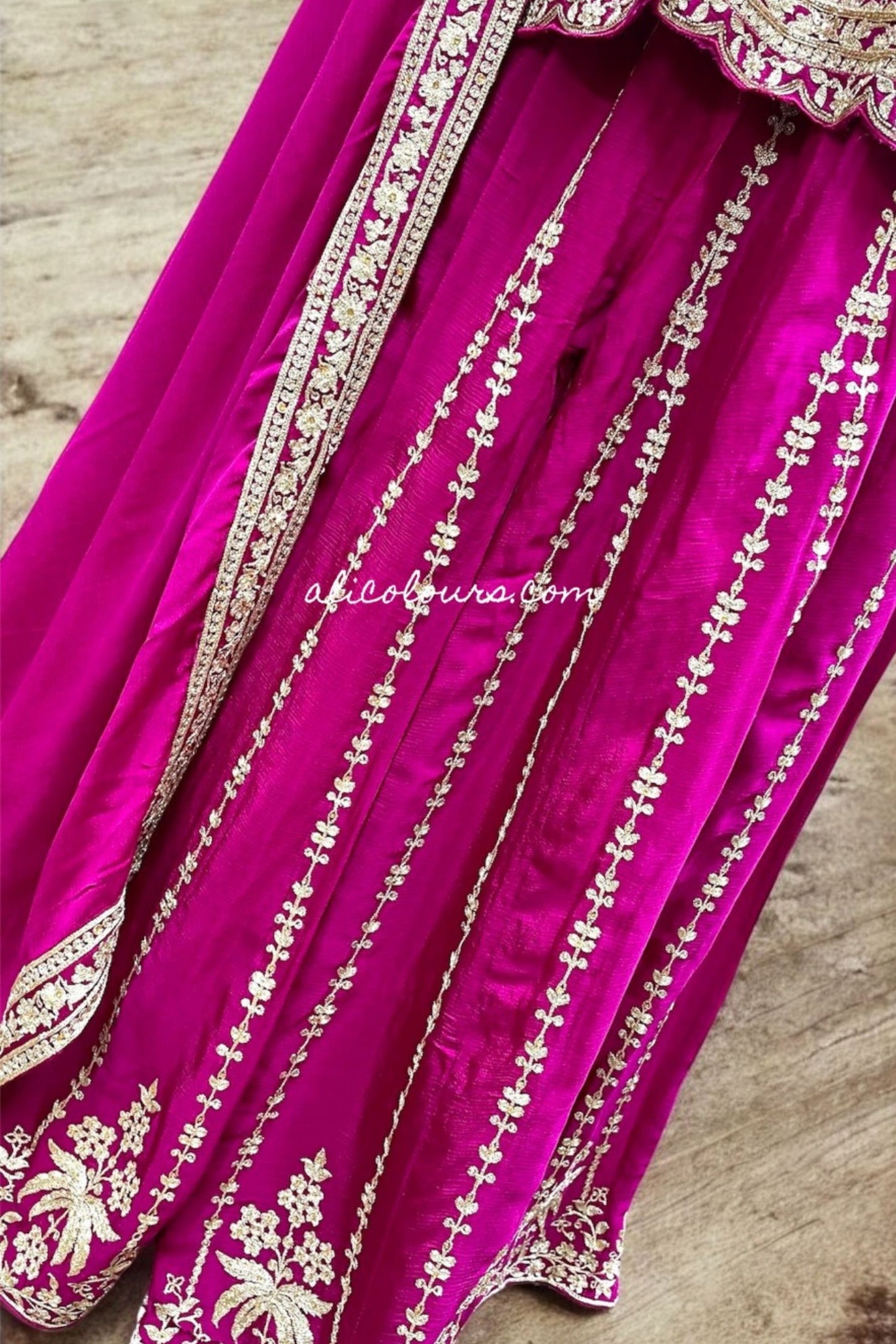 RASPBERRY PINK DESIGNER HEAVY EMBROIDERED STITCHED SHARARA SUIT