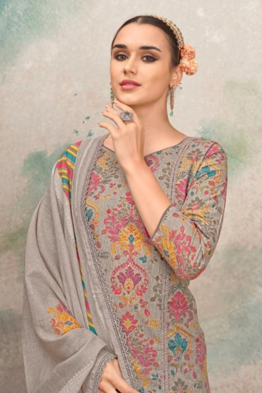 KHADI COTTON EMBROIDERED COLLECTION | 73216-D