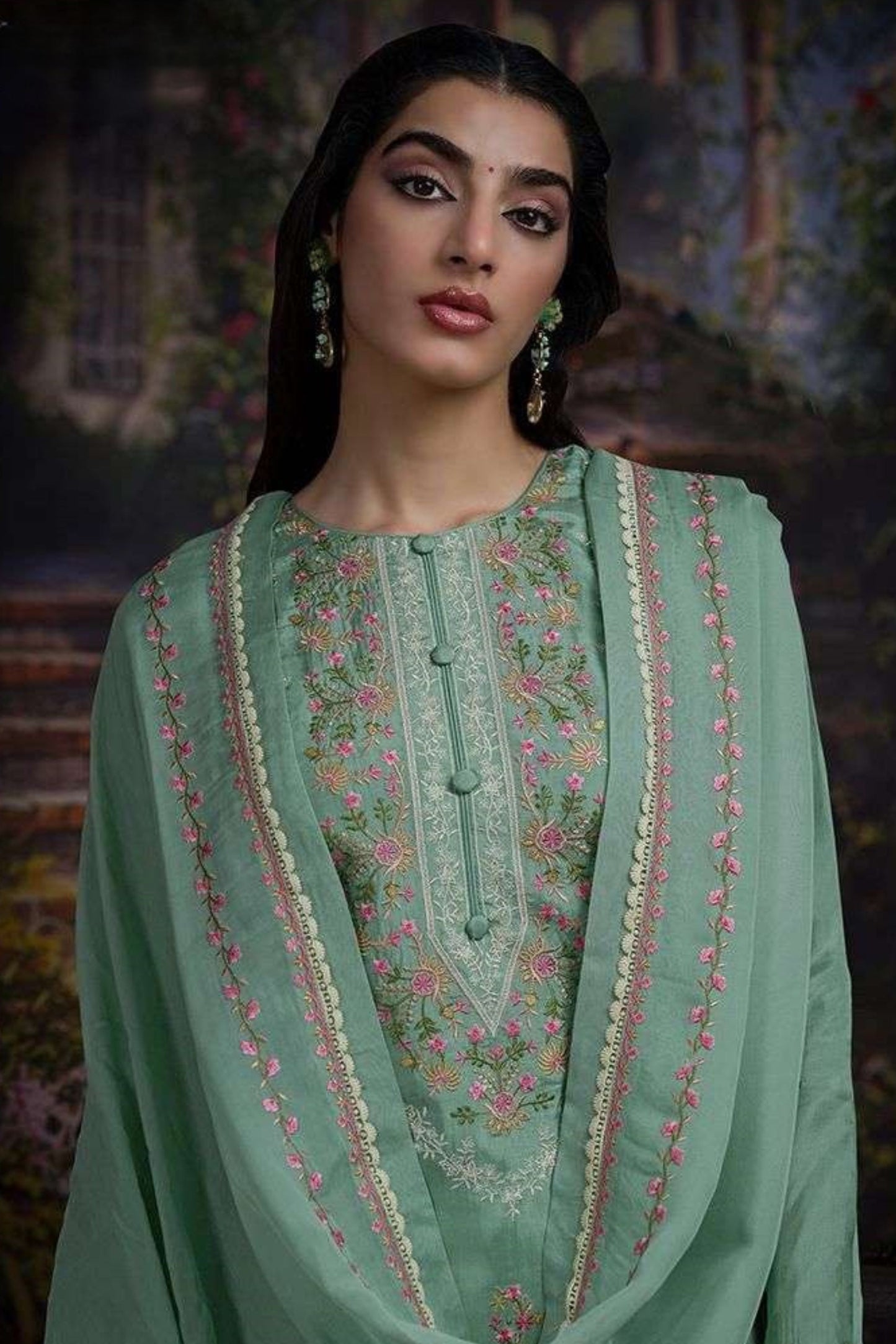 SHAYA FANCY EMBROIDERED SILK COLLECTION | 1108-B