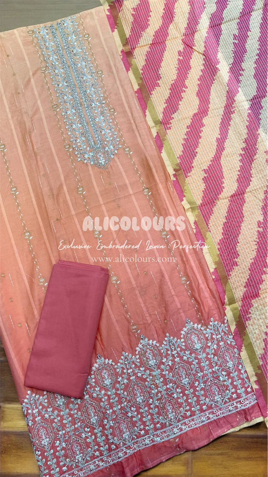 EXCLUSIVE EMBROIDERED LUXURIOUS SOFT LAWN PERFECTION | D-1100