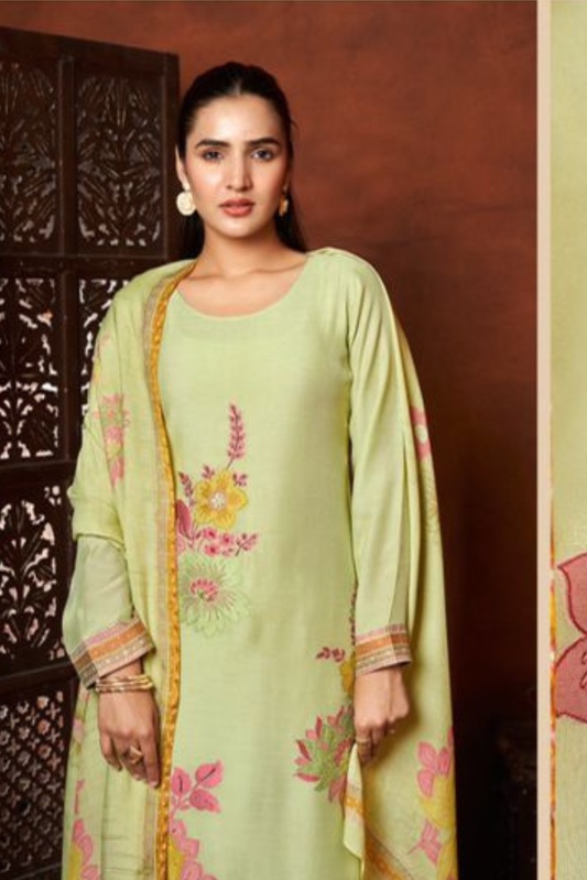 Embroidered Muslin Jacquard Suit