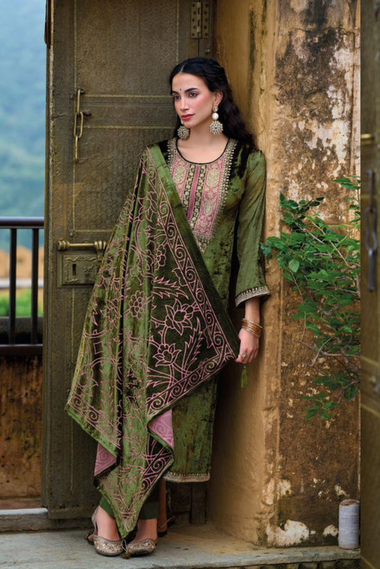 Elegant Velvet Ethnic Outfit