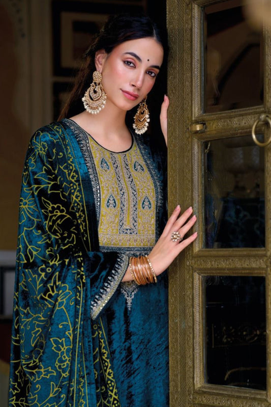 Elegant Velvet Ethnic Outfit