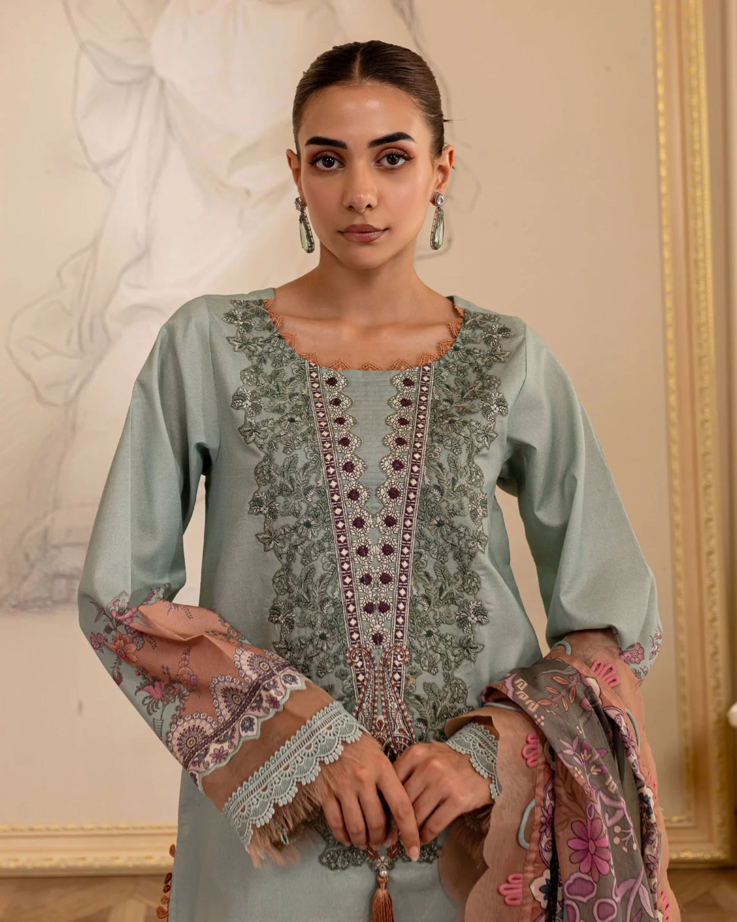 Embroidered Urbane Lawn Collection - 20540