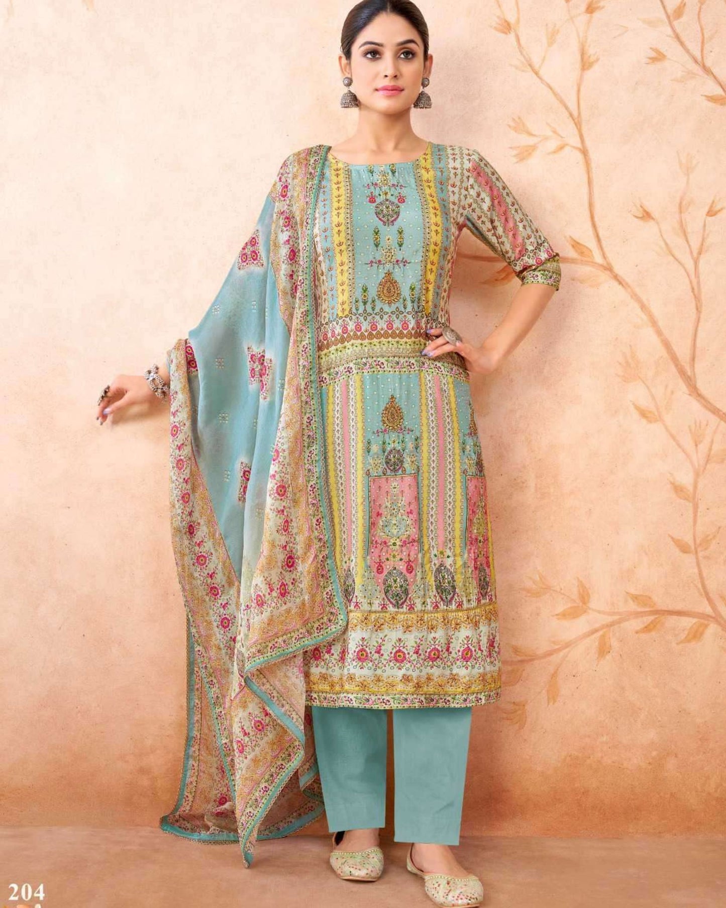 Rainbow Vol 2 Exclusive Fancy Muslin Collection - 204