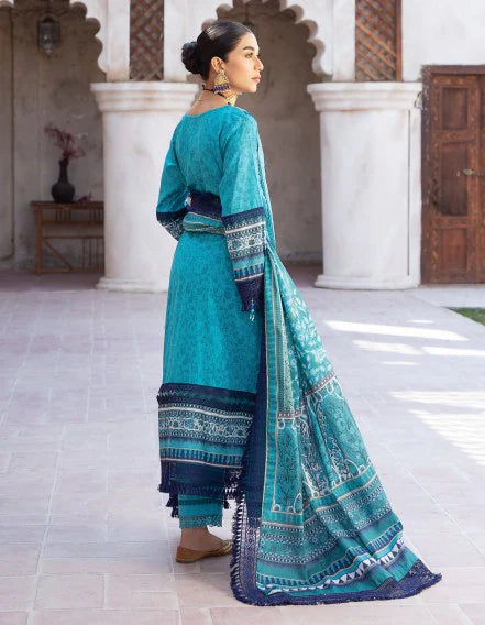 Mausummery spring summer lawn Turquoise