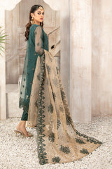 Mishkah by Tawakkal Fabrics Embroidered Organza Suits | D-9928