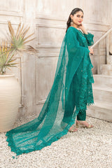 Mishkah by Tawakkal Fabrics Embroidered Organza Suits | D-9929