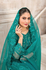 Mishkah by Tawakkal Fabrics Embroidered Organza Suits | D-9929