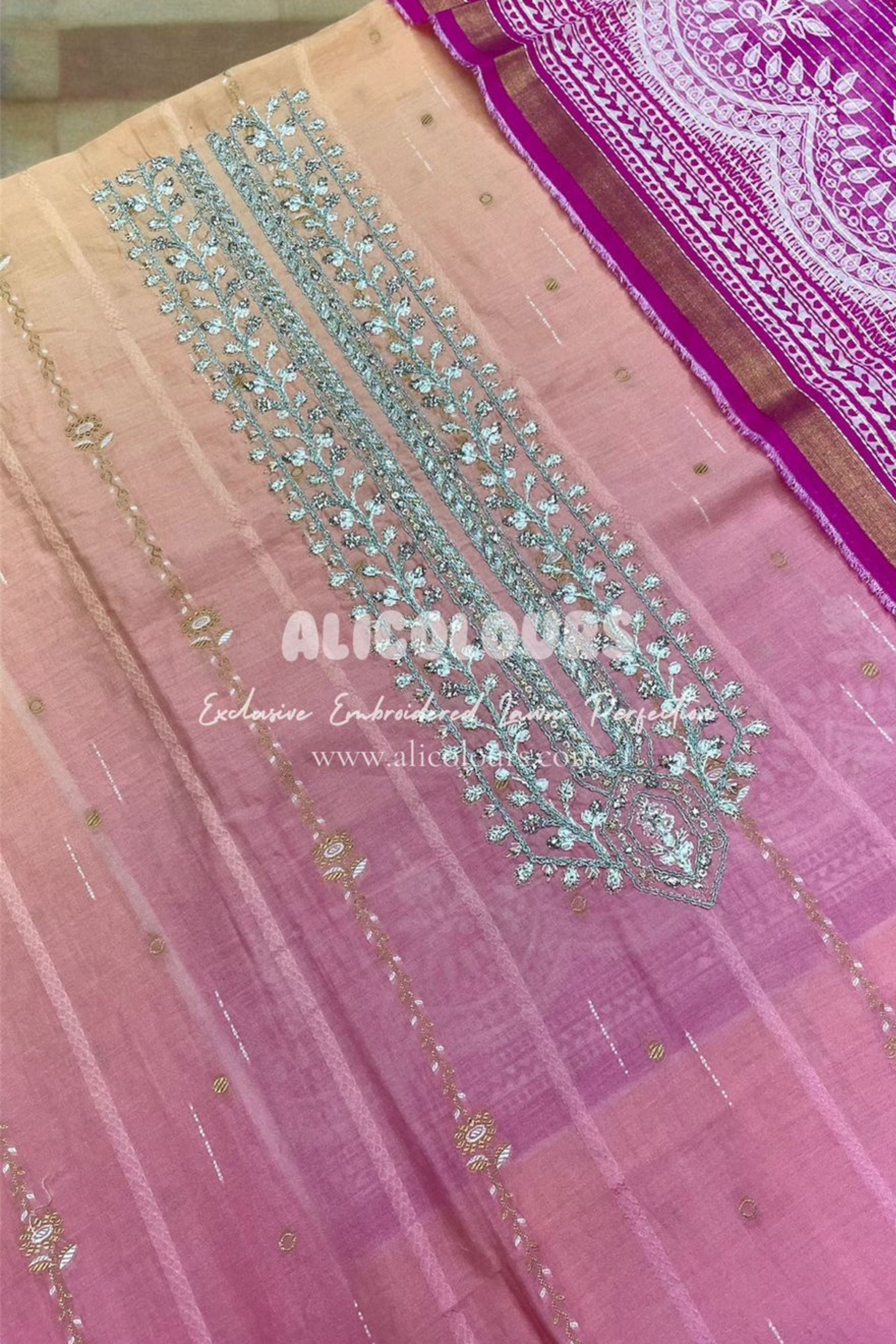 EXCLUSIVE EMBROIDERED LUXURIOUS SOFT LAWN PERFECTION | B-1100