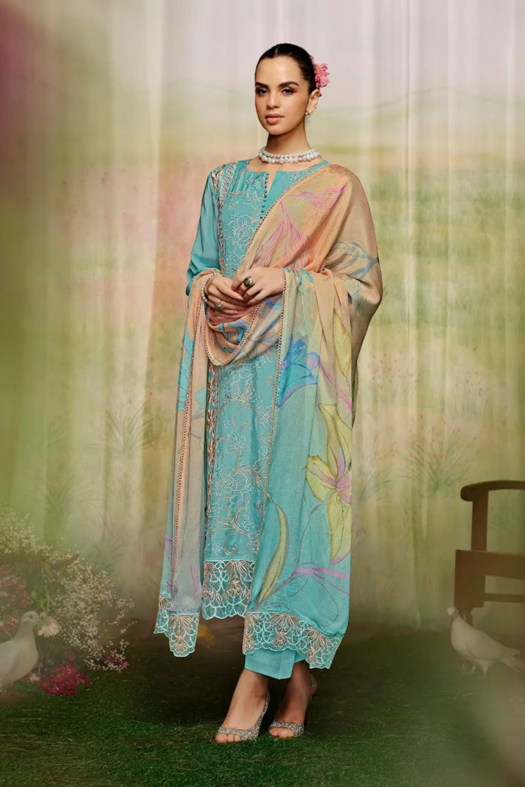 MARIYAM HEER PURE MUSLIN PAKISTANI COLLECTION | 9613