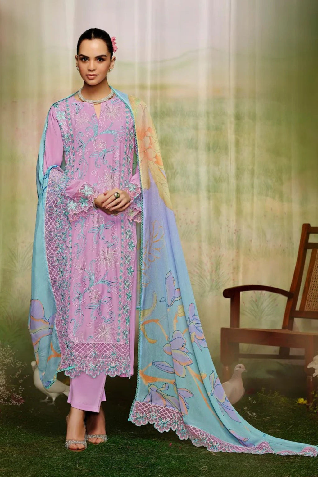 MARIYAM HEER PURE MUSLIN PAKISTANI COLLECTION | 9615