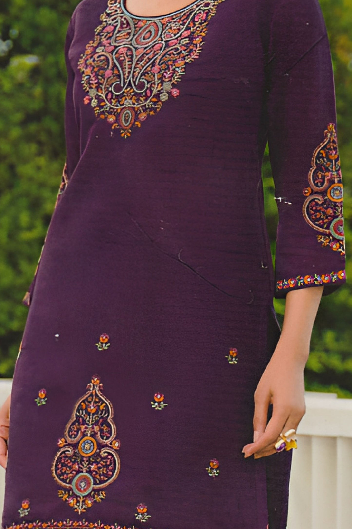 SILK EMBROIDERED CO-ORD SET COLLECTION | 001