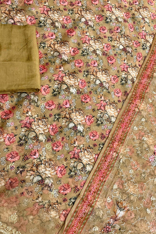 FLORAL ORGANZA EMBROIDERED PREFECTION | A-004