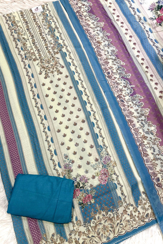 PREMIUM MUSLIN THREAD EMBROIDERED PERFECTION | 0986