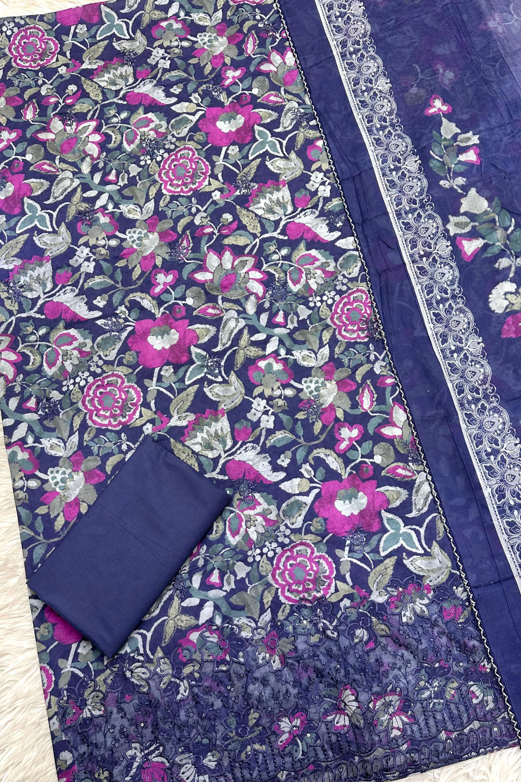 COLOURFUL PURE CAMBRIC LAWN EMBROIDERED COLLECTION | A-1922