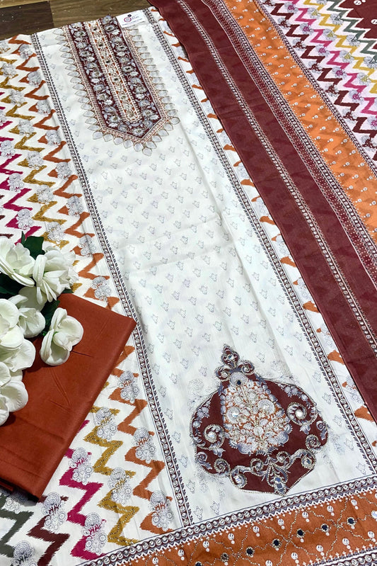 COTTON AARI EMBROIDERED COLLECTION | 5457