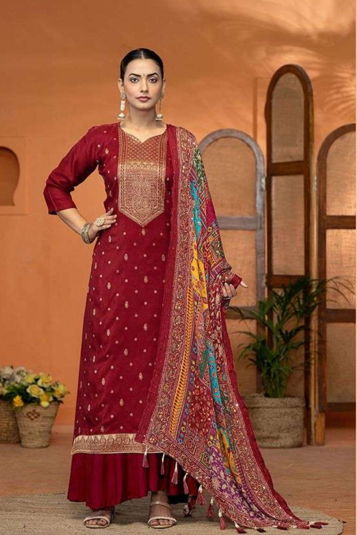 HANSINI DESIGNER UN-STITCHED COLLECTION | NE-S48-F