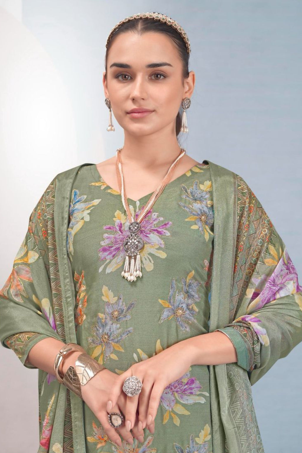 PURE MUSLIN ZARI EMBROIDERY PERFECTION | 55486-B