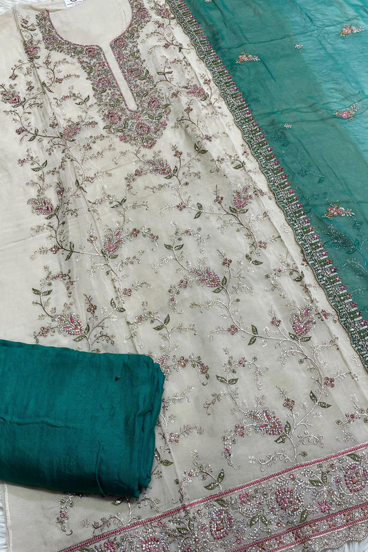 GLASS ORGANZA FULLY EMBROIDERED PREFECTION | 0093