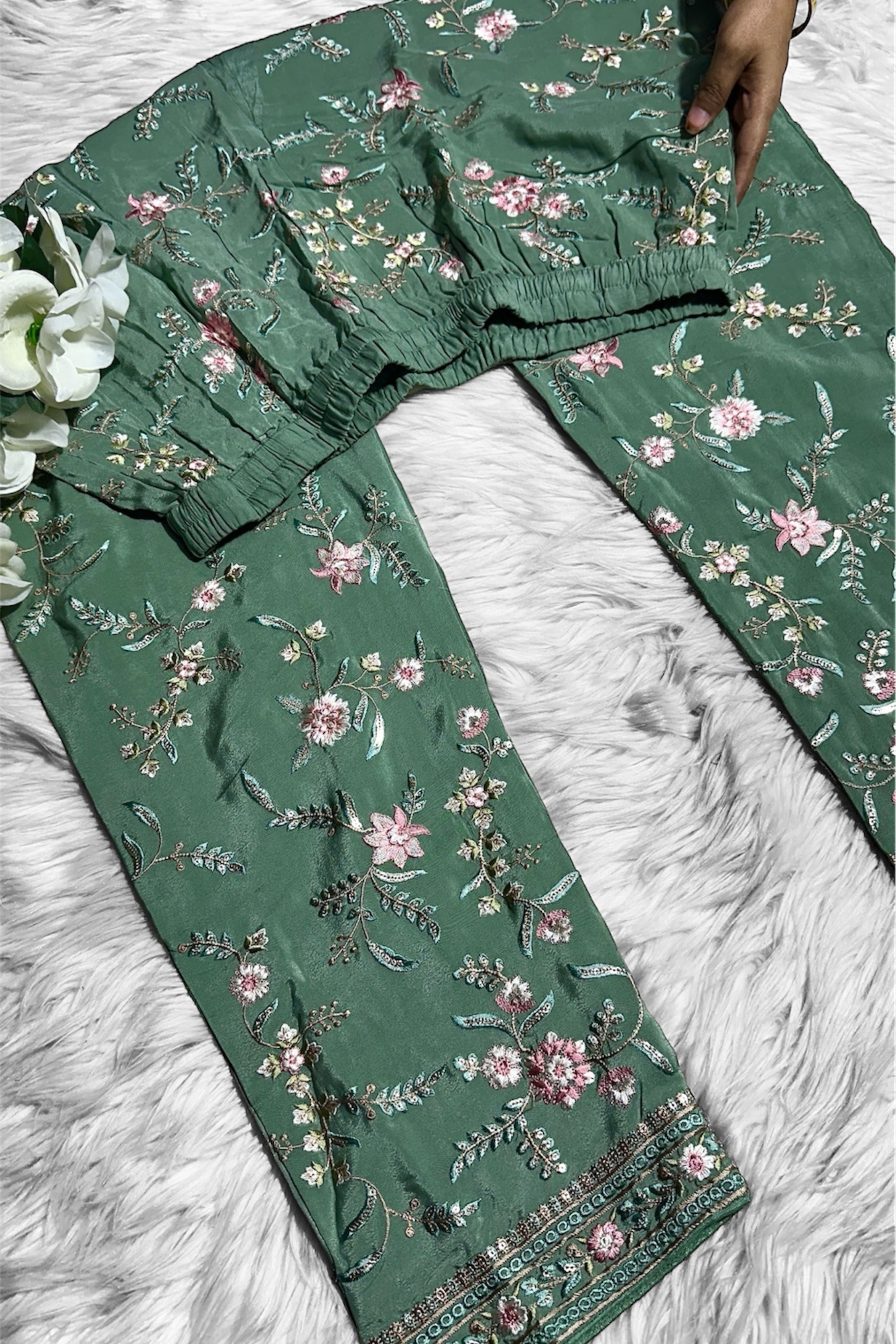 ROYAL SAGE GREEN  CHINON CO-ORDS SET COLLECTION