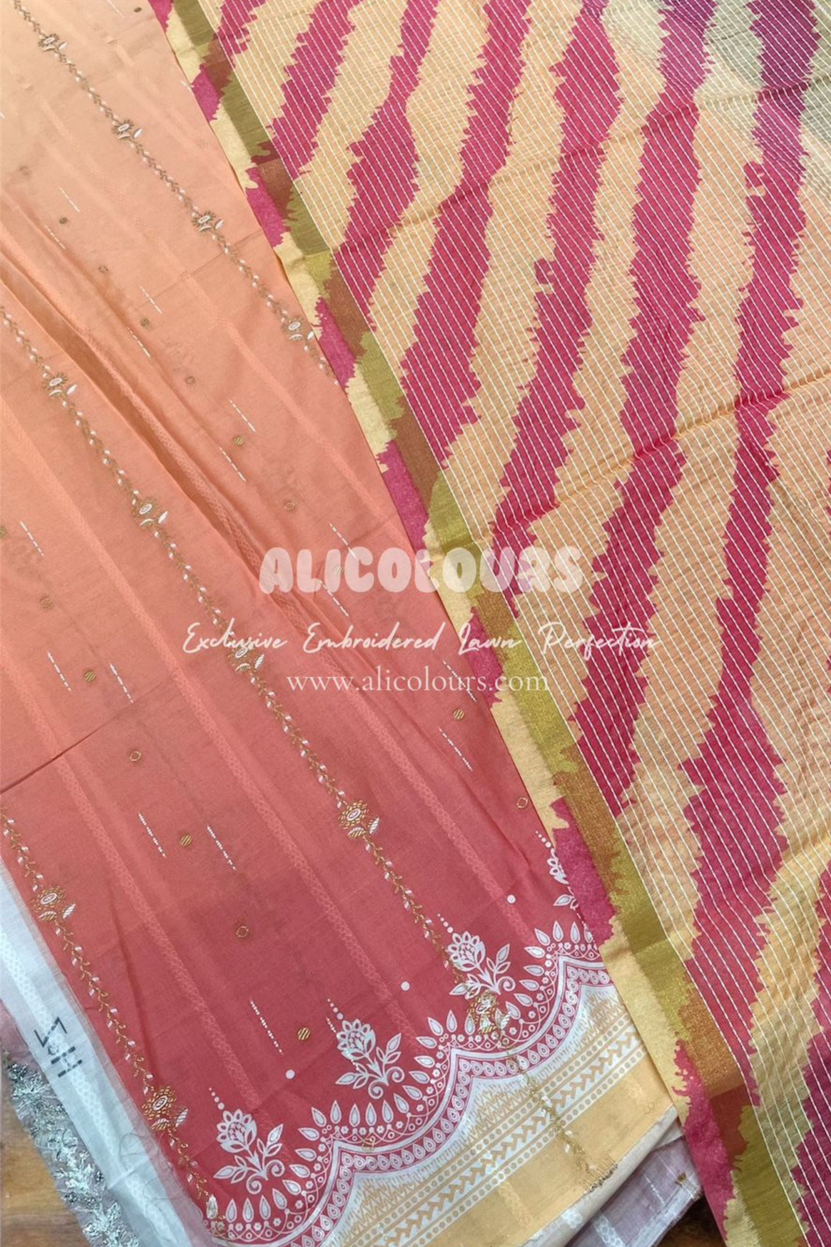 EXCLUSIVE EMBROIDERED LUXURIOUS SOFT LAWN PERFECTION | D-1100
