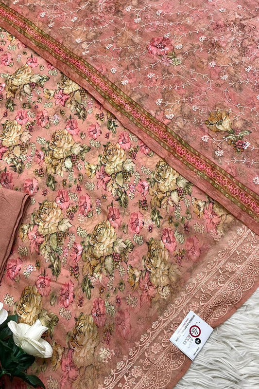 FLORAL ORGANZA EMBROIDERED PREFECTION | A-002