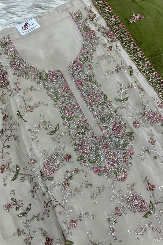 GLASS ORGANZA FULLY EMBROIDERED PREFECTION | 0092