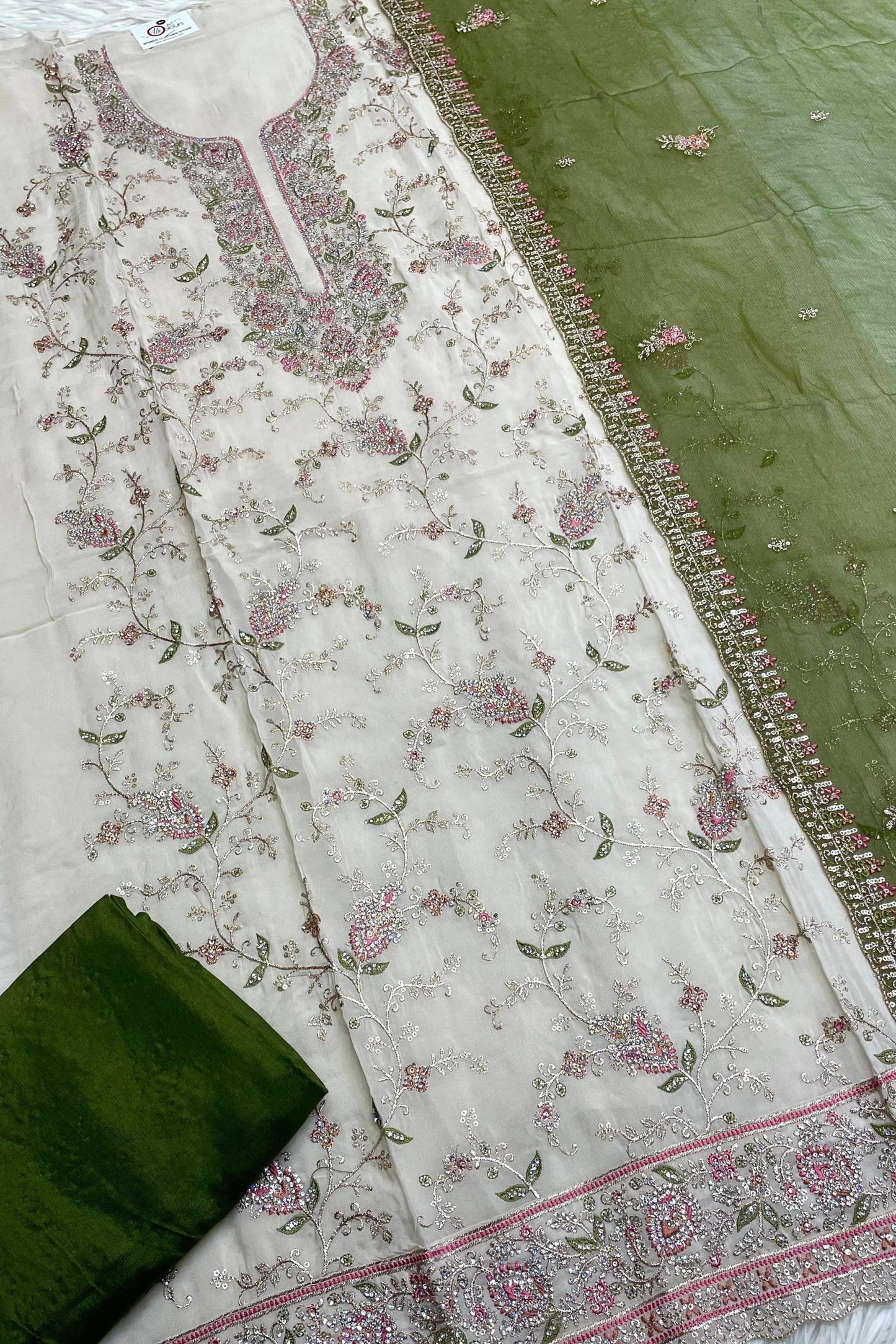 GLASS ORGANZA FULLY EMBROIDERED PREFECTION | 0092