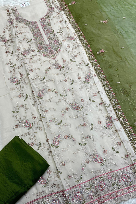 GLASS ORGANZA FULLY EMBROIDERED PREFECTION | 0092