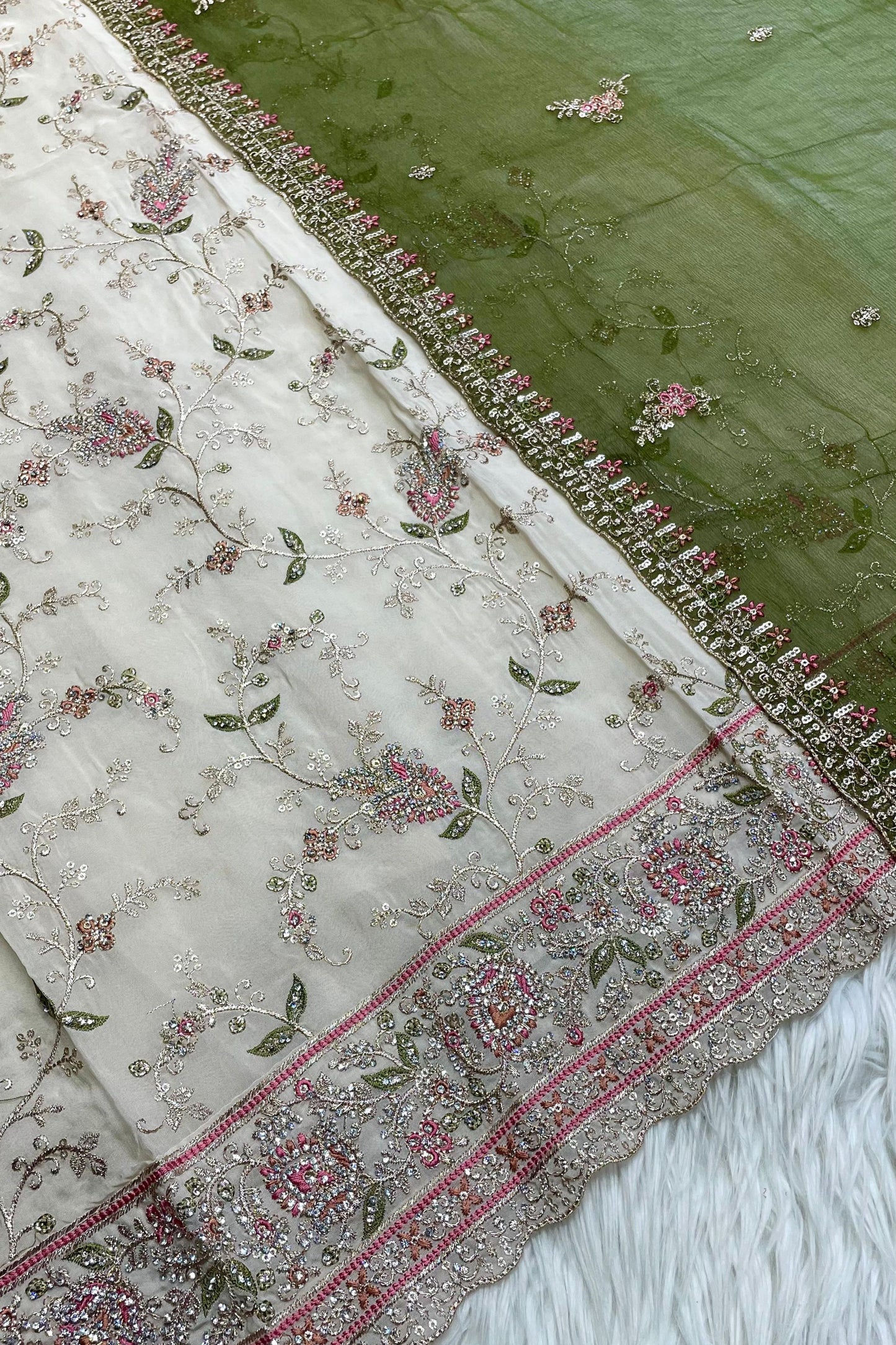 GLASS ORGANZA FULLY EMBROIDERED PREFECTION | 0092