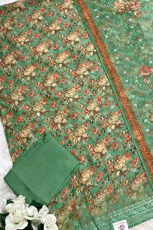 FLORAL ORGANZA EMBROIDERED PREFECTION | A-003