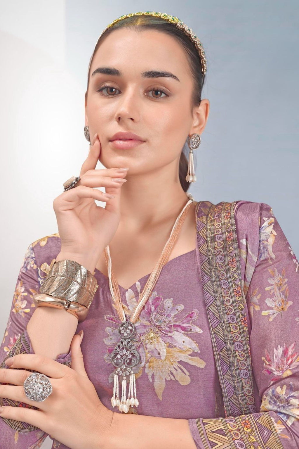 PURE MUSLIN ZARI EMBROIDERY PERFECTION | 55486-A