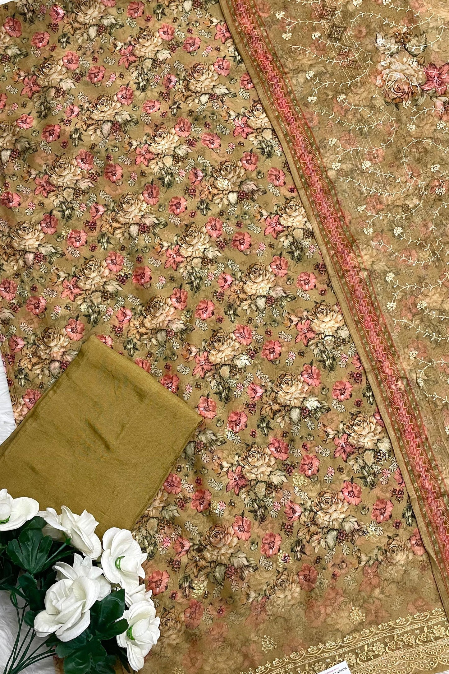 FLORAL ORGANZA EMBROIDERED PREFECTION | A-004