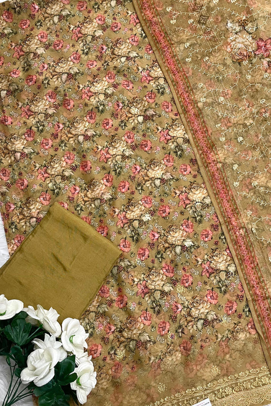 FLORAL ORGANZA EMBROIDERED PREFECTION | A-004