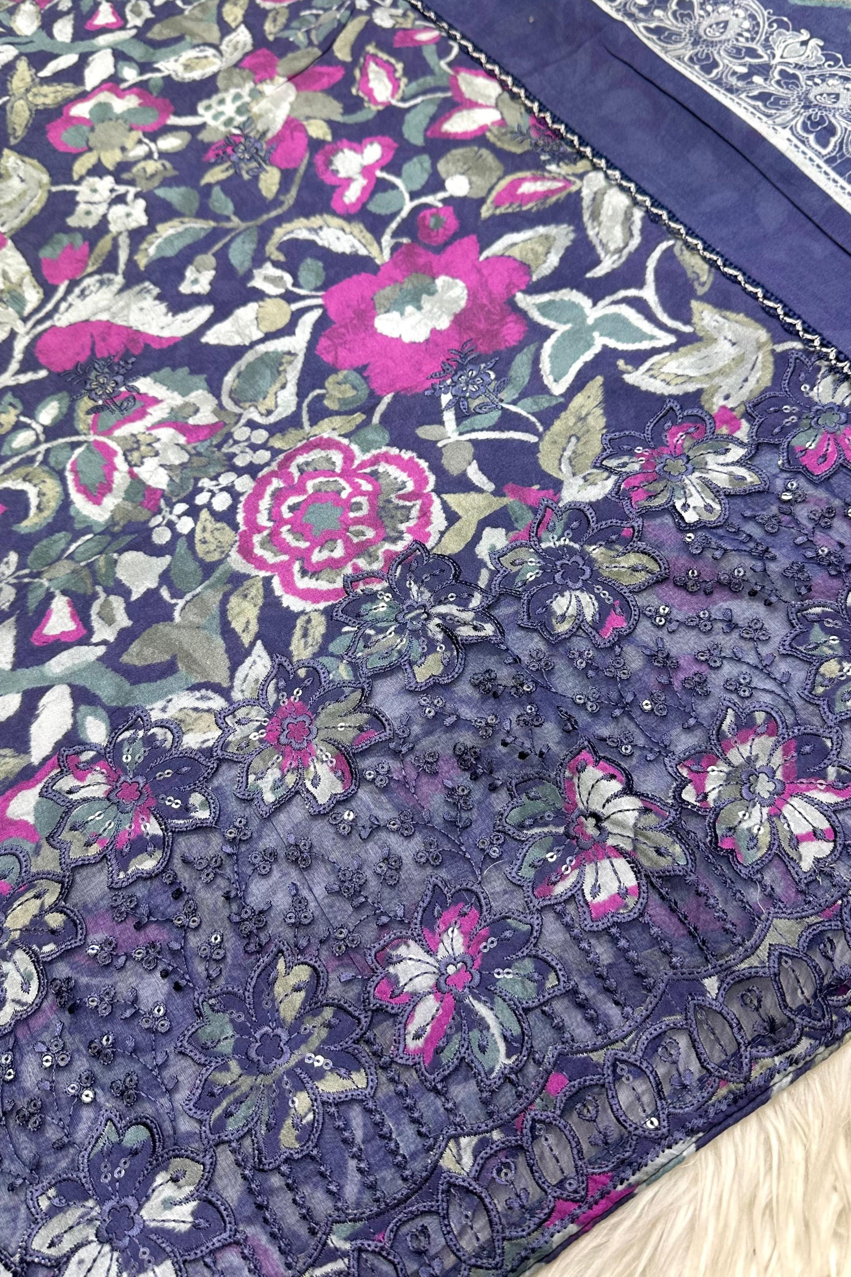 COLOURFUL PURE CAMBRIC LAWN EMBROIDERED COLLECTION | A-1922