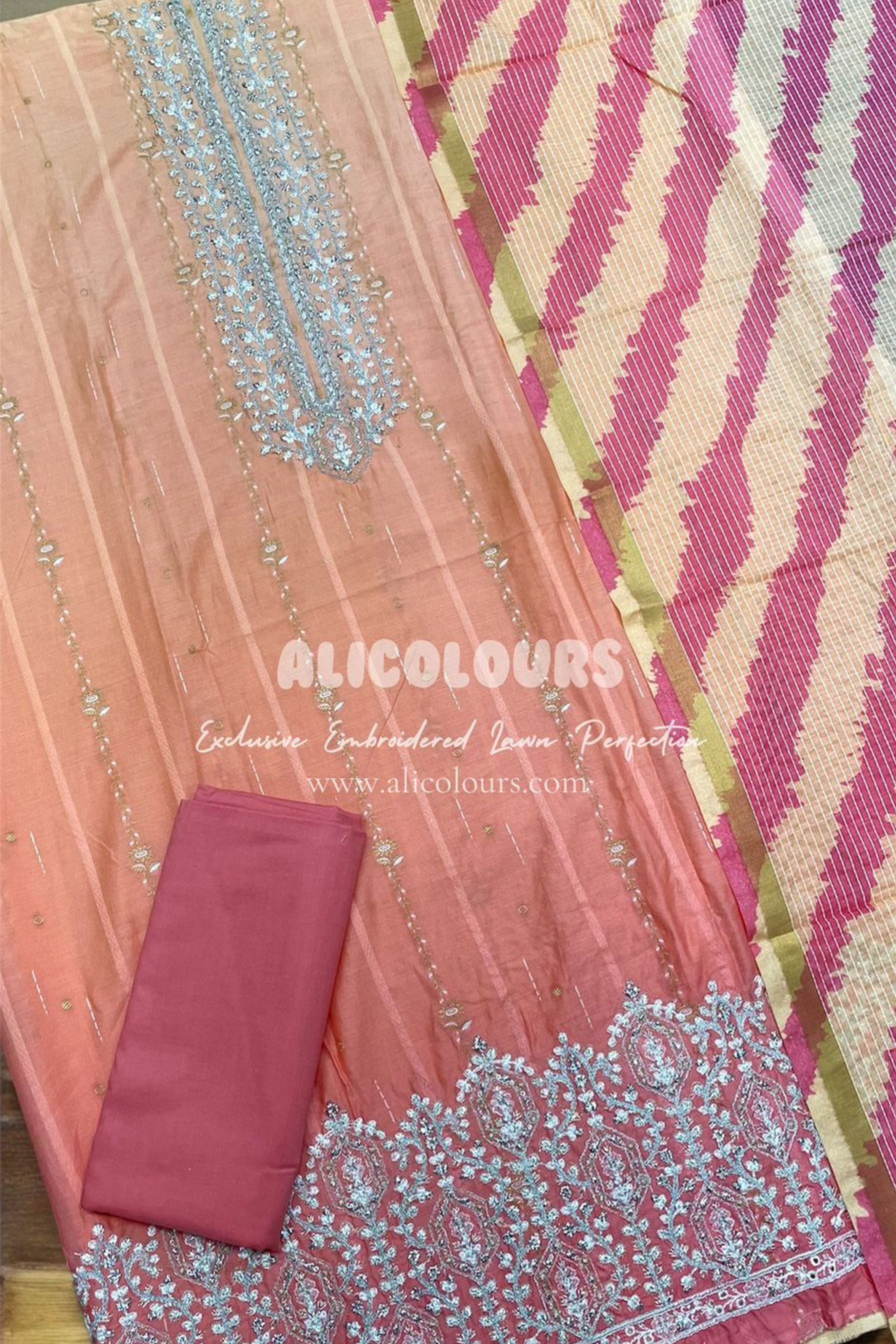 EXCLUSIVE EMBROIDERED LUXURIOUS SOFT LAWN PERFECTION | D-1100