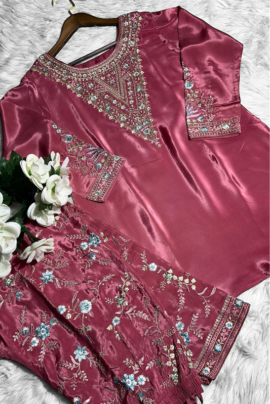 ROYAL PINK CHINON CO-ORDS SET COLLECTION