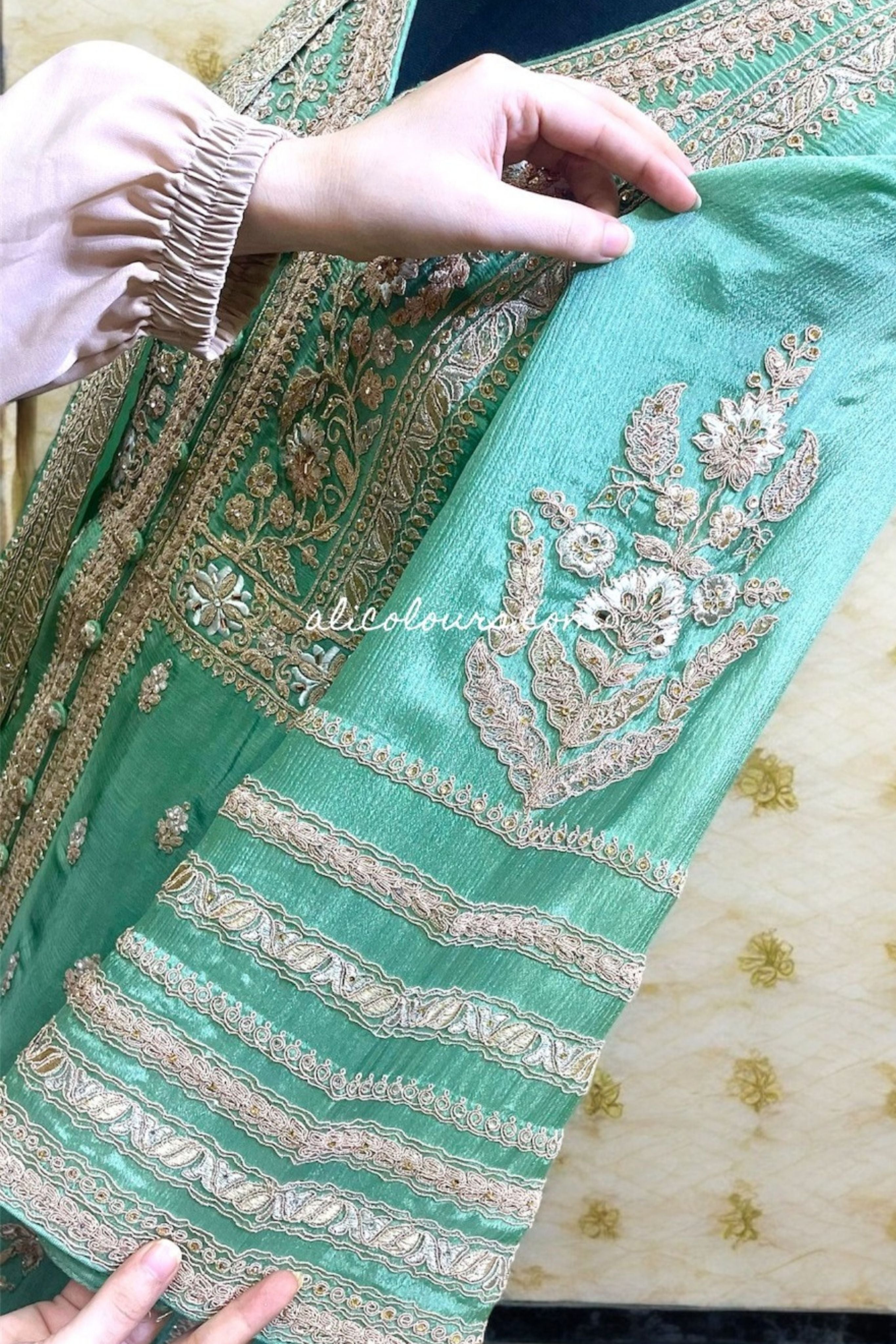 DESIGNERS LONG DRESS FLAPPER FULLY STITCHED DRESS