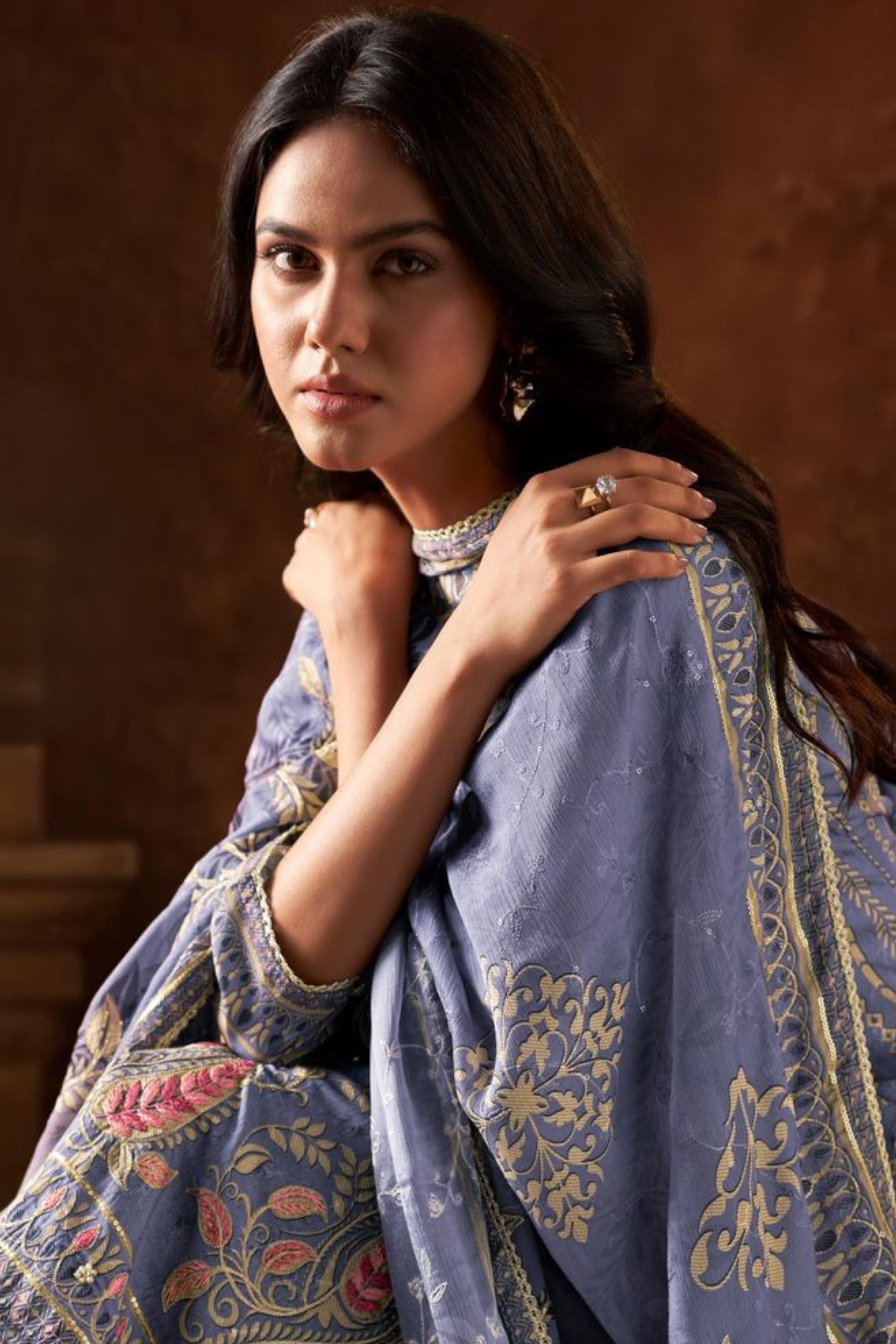 BAANI MUSLIN PRINTED EMBROIDERY COLLECTION | D-903