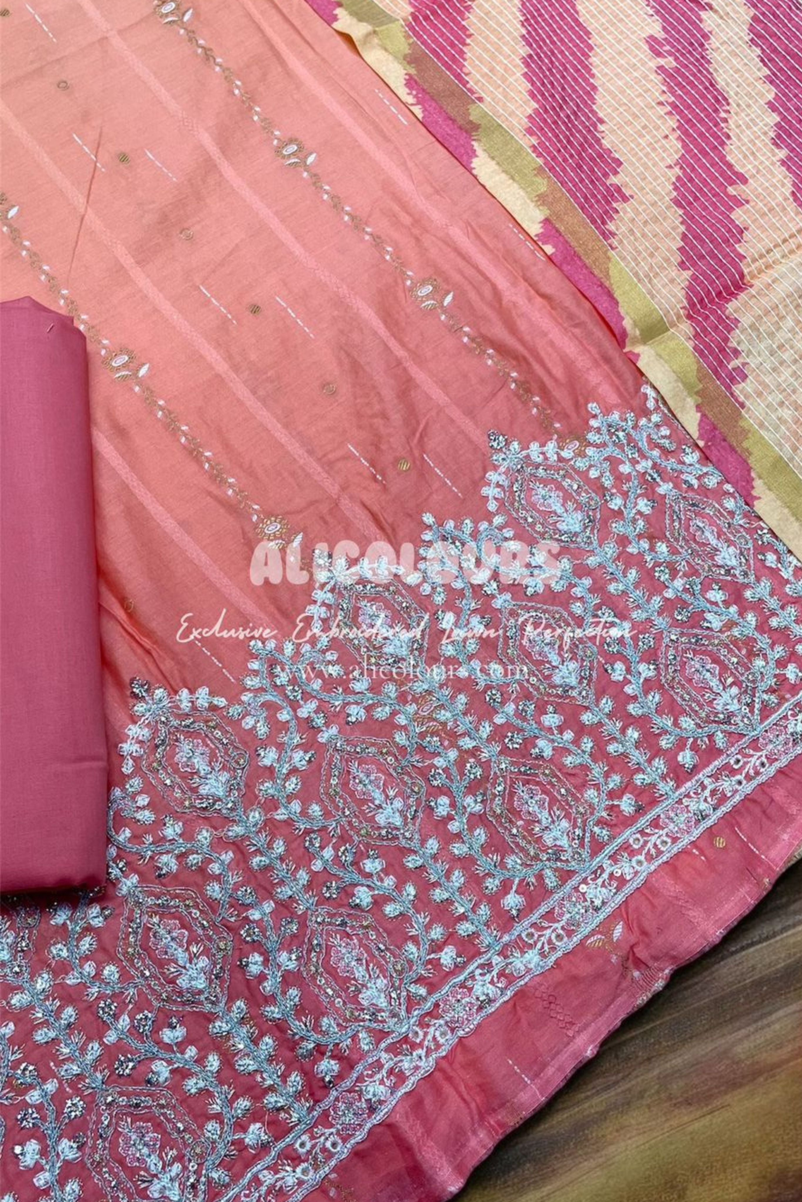 EXCLUSIVE EMBROIDERED LUXURIOUS SOFT LAWN PERFECTION | D-1100