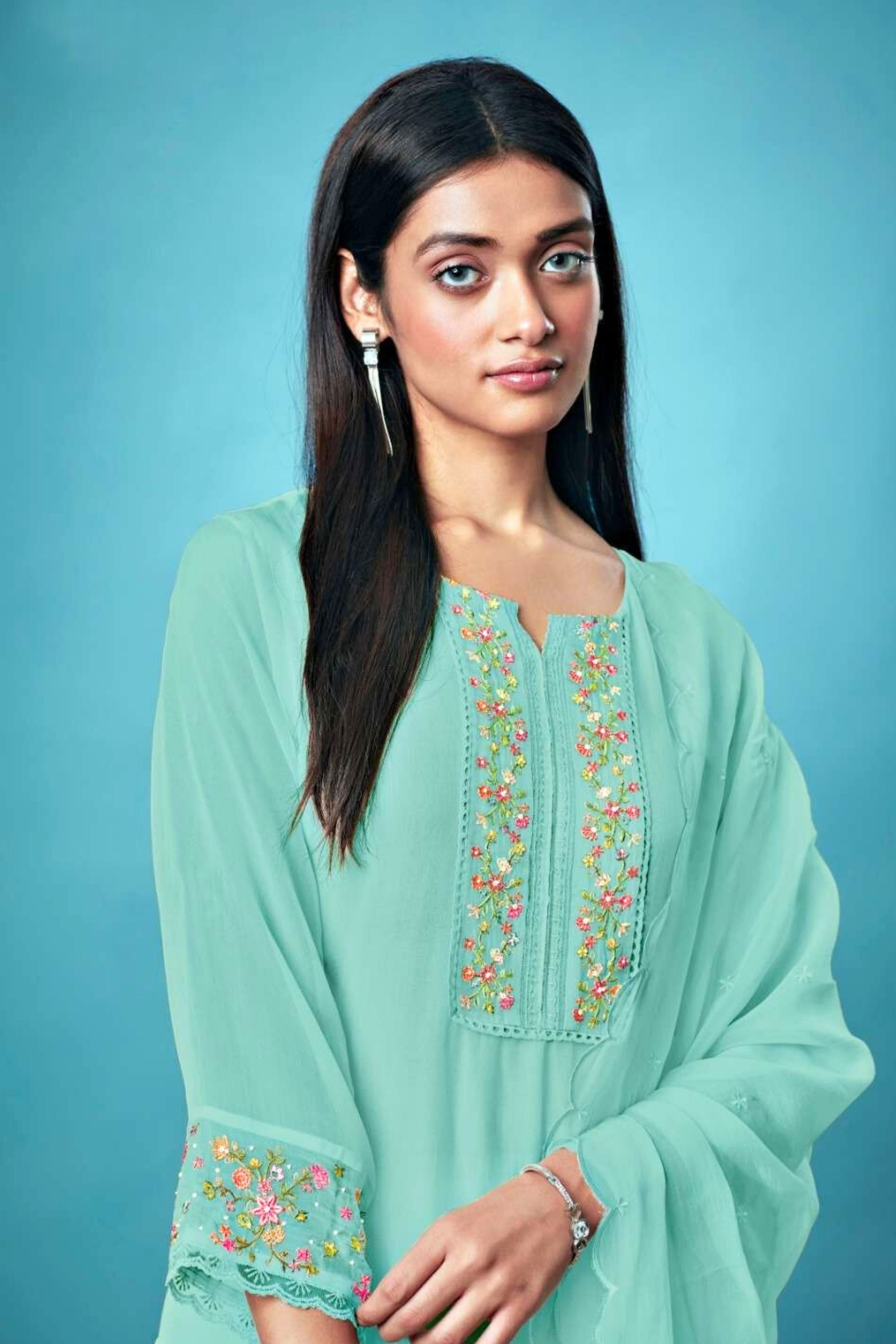 EXCLUSIVE ORGANZA THREAD EMBROIDERED PERFECTION | S-1304-C