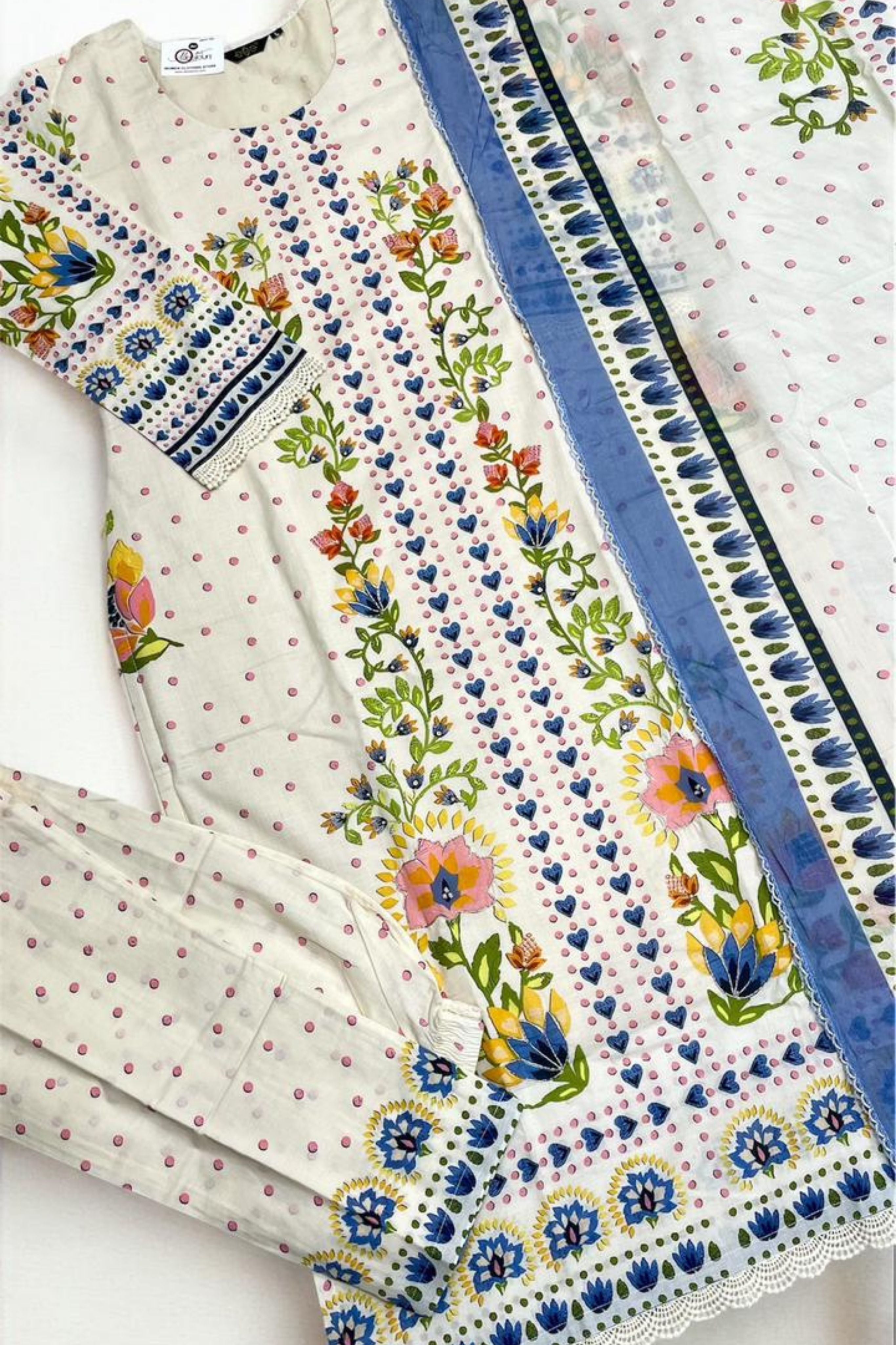 FLORAL COTTON STITCHED COLLECTION | 908