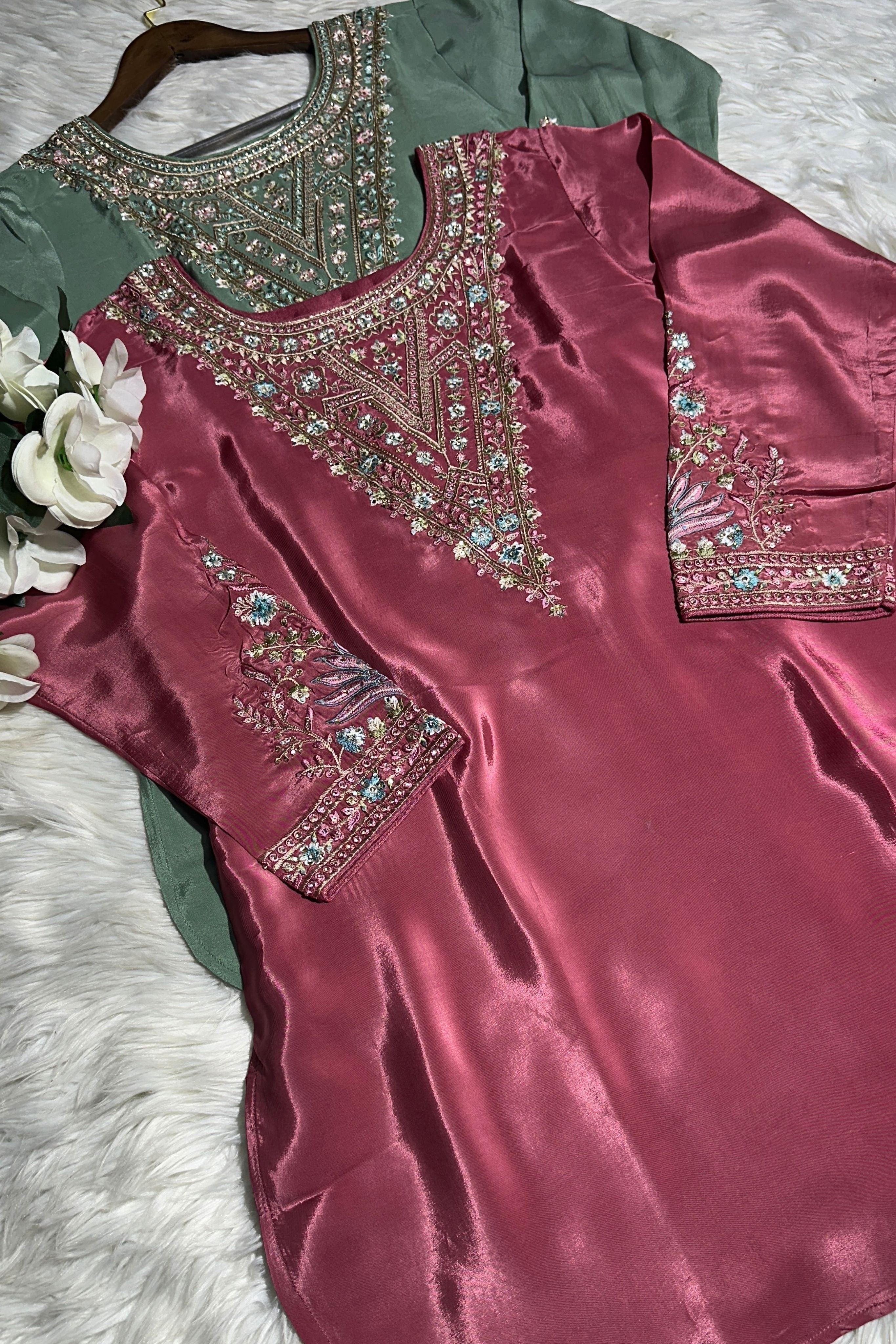 ROYAL PINK CHINON CO-ORDS SET COLLECTION
