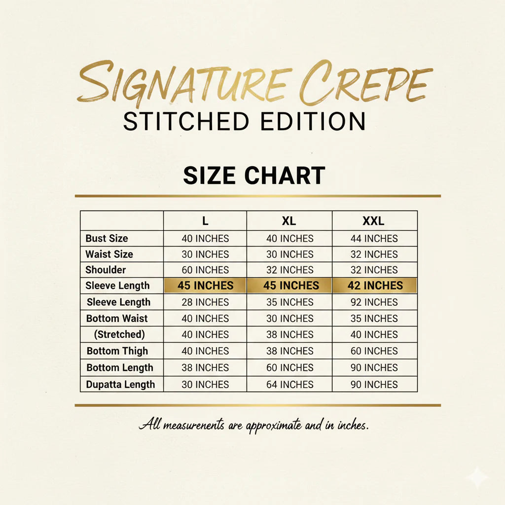 Premium Handwork crepe set | 1702